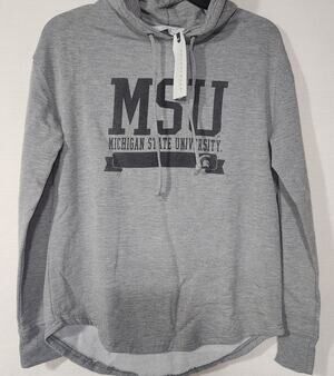 MSU Michigan state university women's XS gray hoodie